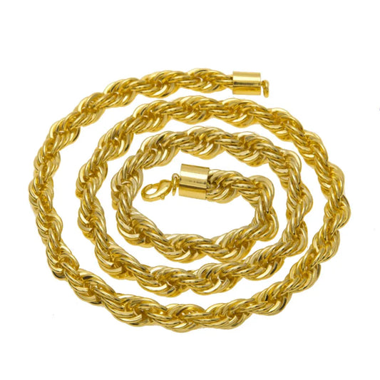 Gold-Plated Twisted Rope Chain